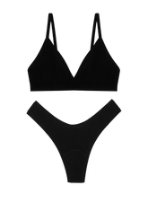 Triangle Bra Dipped Thong Set