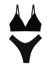 Triangle Bra Dipped Thong Set