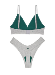 Triangle Bra Dipped Thong Set
