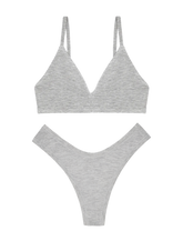 Triangle Bra Dipped Thong Set