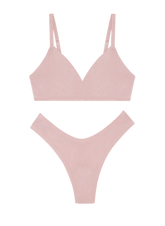 Triangle Bra Dipped Thong Set