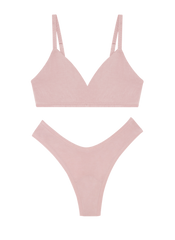 Triangle Bra Dipped Thong Set