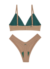 Triangle Bra Dipped Thong Set