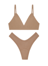Triangle Bra Dipped Thong Set