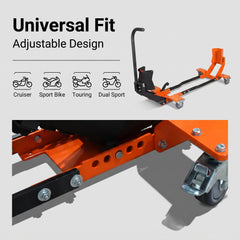 🔥 Heavy-Duty 360° Movable Motorcycle Wheel Chock Stand – Easy Parking, Transport & Storage Solution