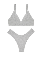 Triangle Bra Dipped Thong Set