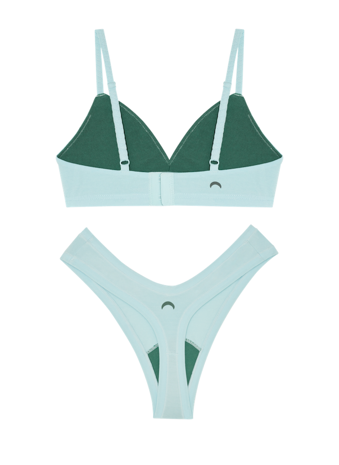 Triangle Bra Dipped Thong Set