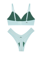 Triangle Bra Dipped Thong Set