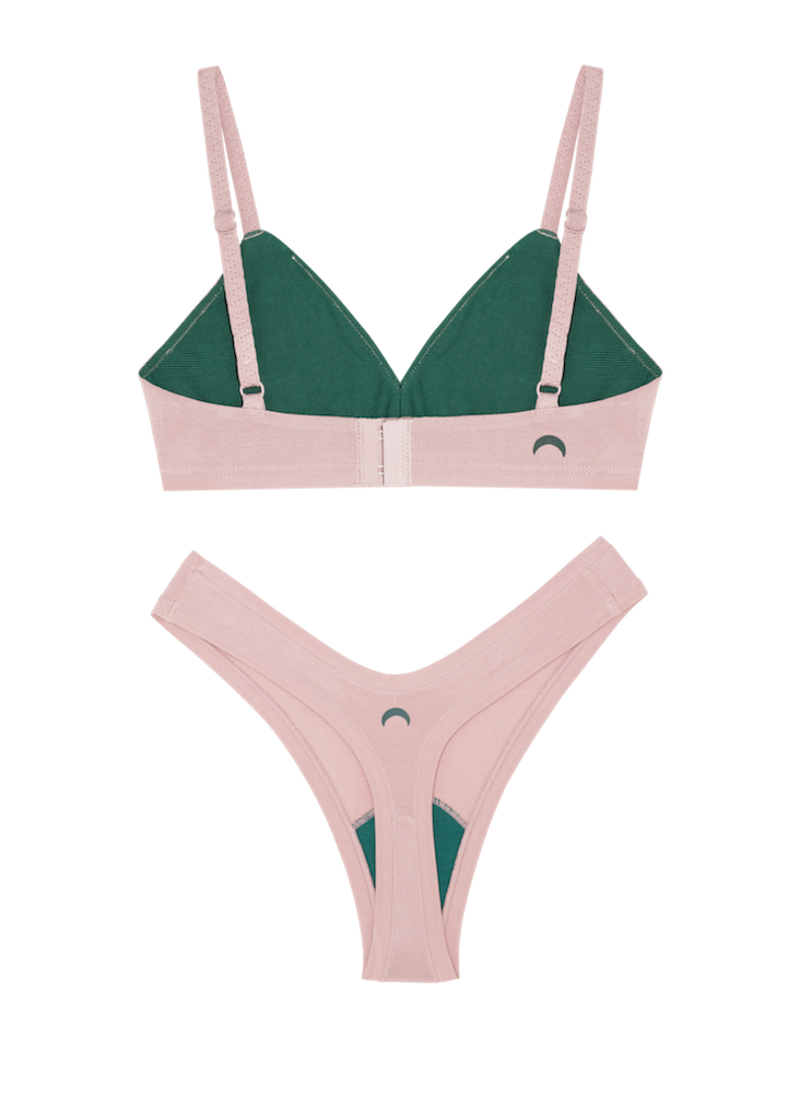 Triangle Bra Dipped Thong Set