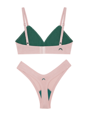 Triangle Bra Dipped Thong Set